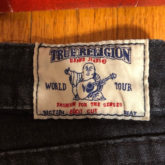 SZ 27-TRUE RELIGION DARK WASH BOOTCUT JEANS-32”ins - Picture 8 of 8